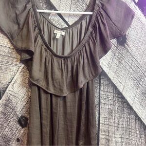 Maurices Chocolate Brown Gathered Top